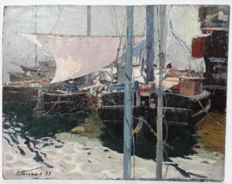 Fishing vessels by Nikolai Nikolaevich Baskakov, 1955