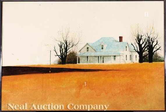 2 Works: Off the Interstate Brown Sage Middle South (Diptych) by William Dunlap, 1978