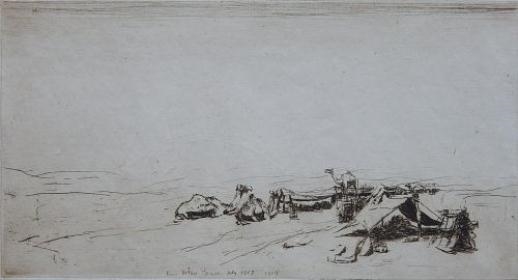 The Mid Day Halt by James McBey, 1919