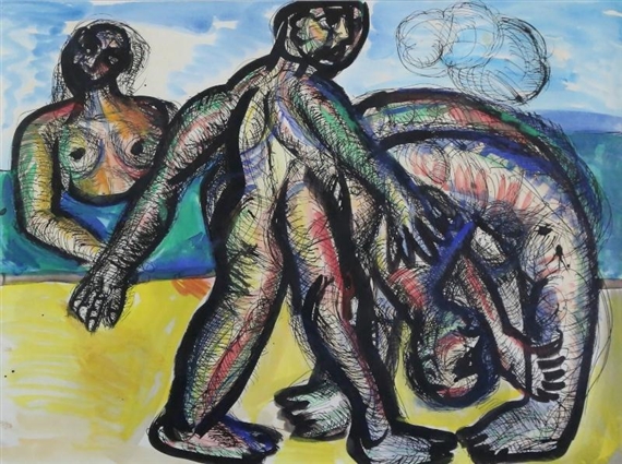 Circus Performers by Joe Furlonger, 1983