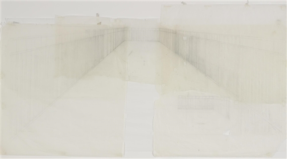 UNTITLED (WORKING DRAWING FOR WALKWAY) by Toba Khedoori, 2000