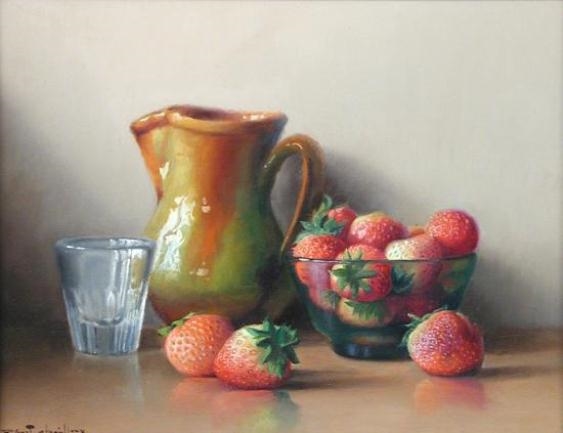 Still Life with Strawberries by Robert Chailloux