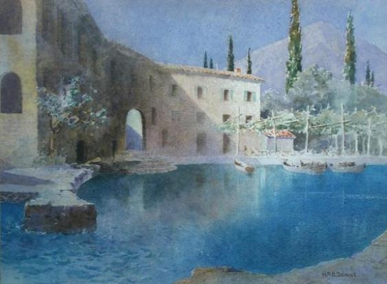 4 Works: Jamna Masjid, Delhi; San Vigilio, Lake Garda; Rocky Peaks; Santa Maria Della Salute, Venice by Henry Richard Beadon Donne