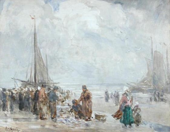 On the Beach, Scheveningen, Holland by Alexander Carruthers Gould