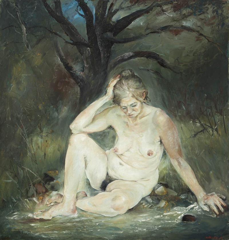 Seated Figure by a Creek by Arthur Boyd, 1972
