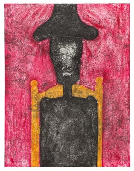 Rufino Tamayo | Hombre Negro en Fondo Rojo (1976) | MutualArt