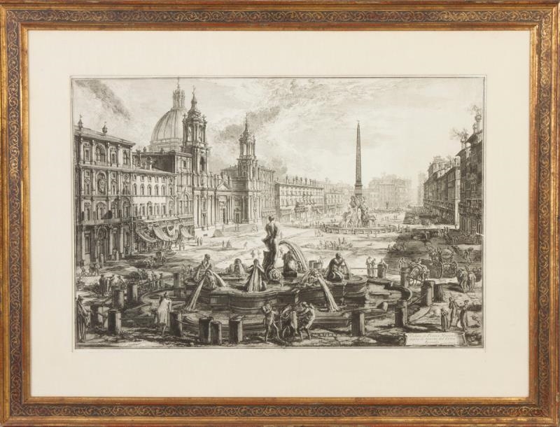 Giovanni Battista Piranesi | Veduta di Piazza Navona sopra le rovine ...