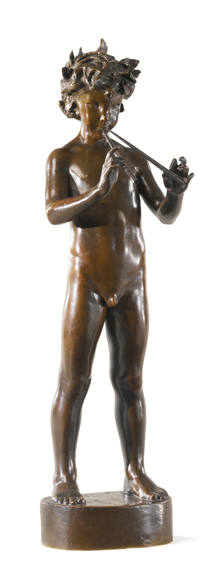 Artwork by Louis Saint-Gaudens, PIPING PAN, Made of bronze