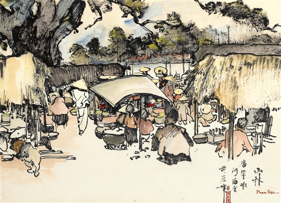 A MARKET SCENE IN HANOI