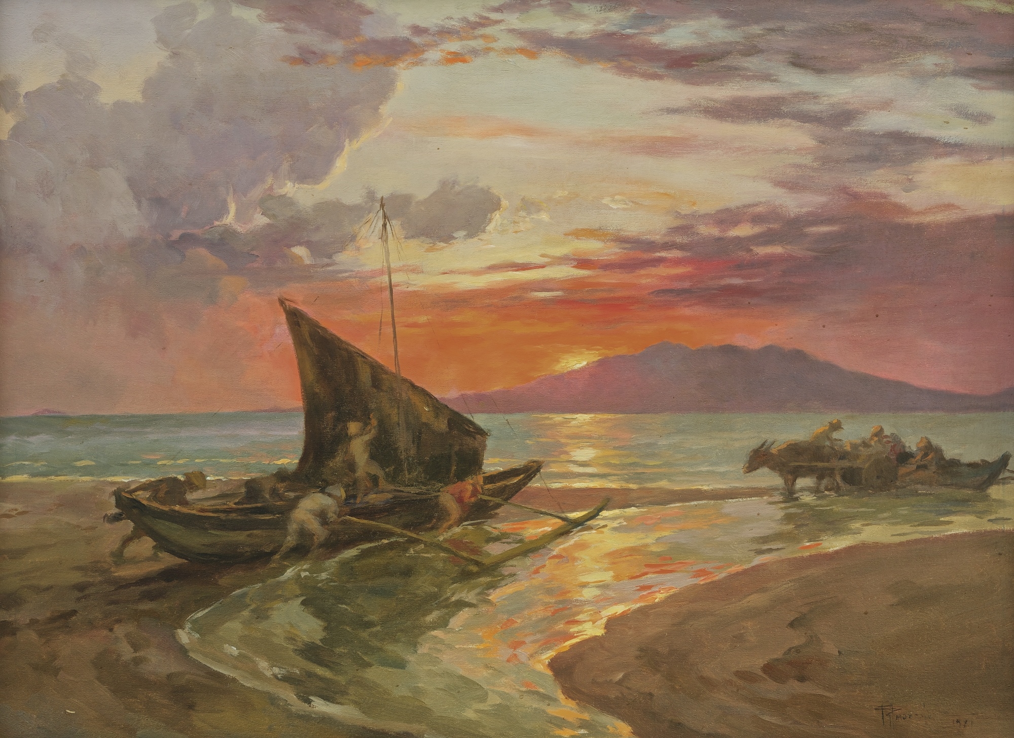 Fernando Amorsolo MANILA BAY SUNSET (1961) MutualArt