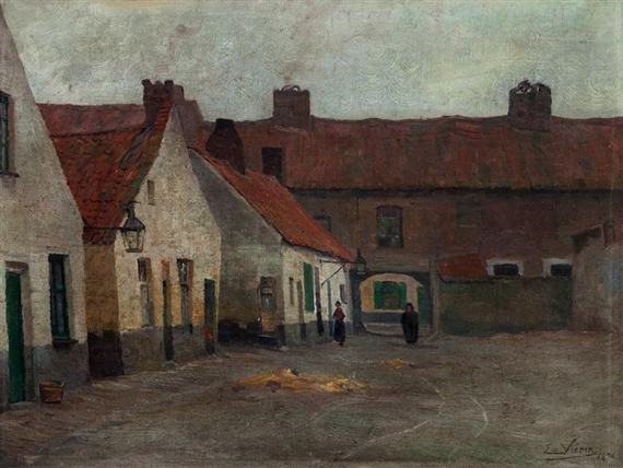 Belgian Village by Emmanuel Vierin, 1896