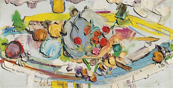 Still Life with Fruit by Manoucher Yektai, 1953