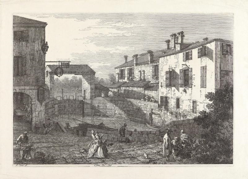 Artwork by Canaletto, Le Porte del Dolo, Made of etching on laid paper