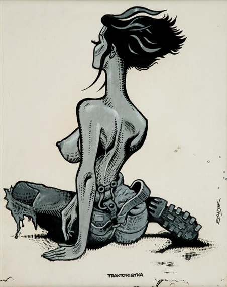 Girl in heavy boots by Kaja Saudek