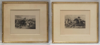 2 Works: Native American Hunting Scenes - W.W. Rice