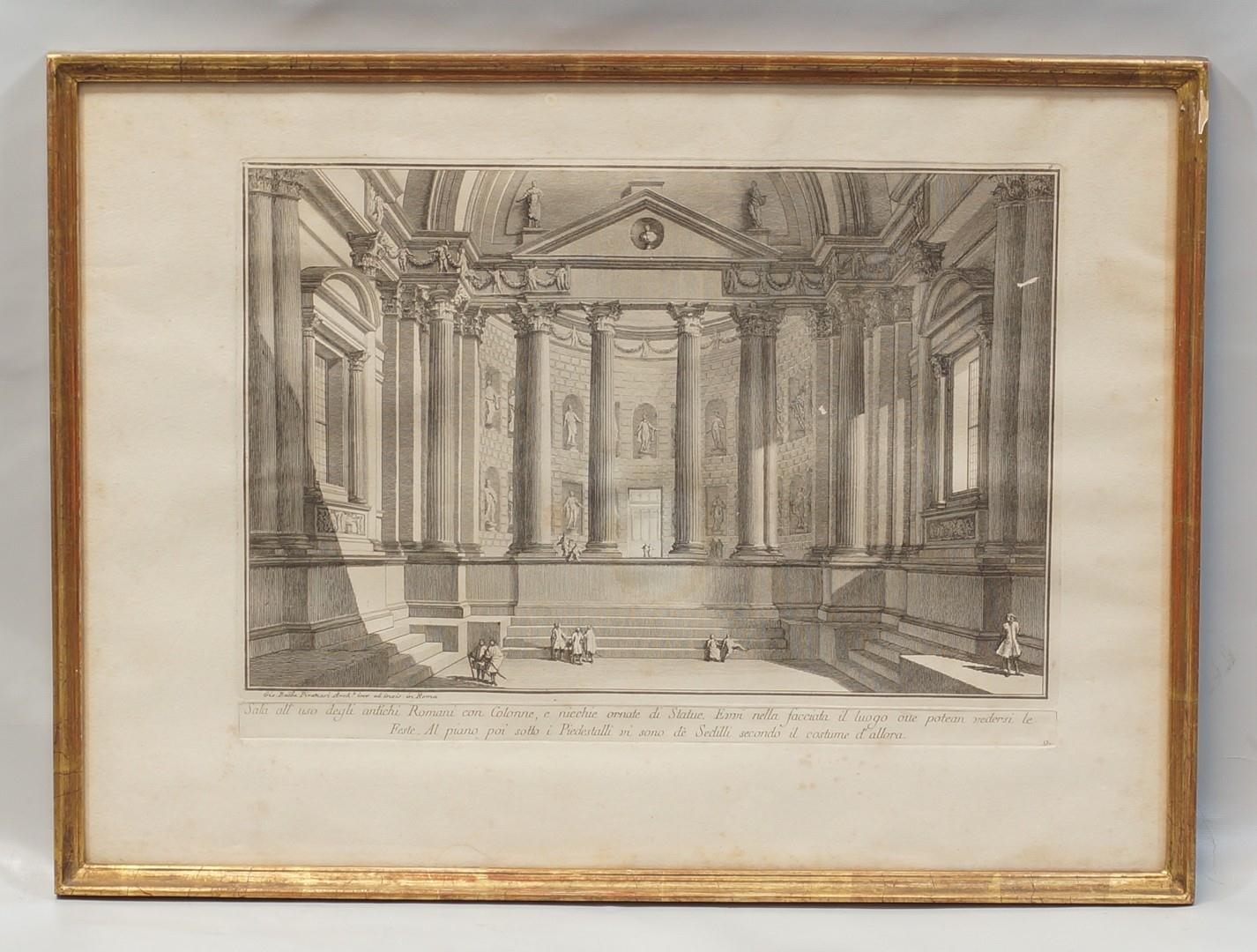 Sala all uso Degli Antichi Romani con Colonne by Giovanni Battista Piranesi, Published 1750
