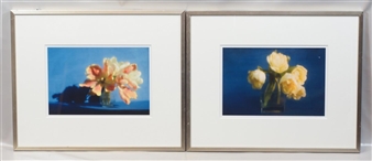 5 Works: Flowers in Glass Vase; Pomegranate with Books; Yellow Flowers in Glass Vases - Dede Reed