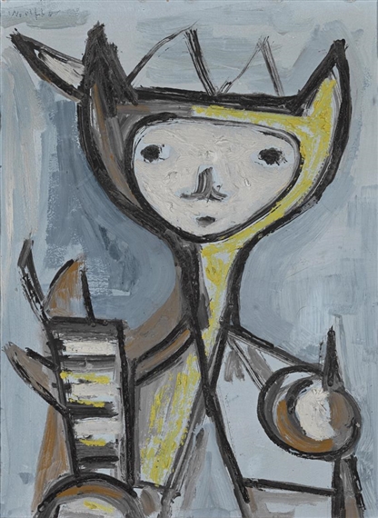 Cat by Emerson S. Woelffer, 1946