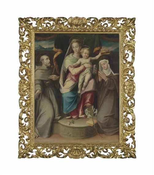 The Madonna and Child with Saints Francis and Claire by Giovanni Maria Butteri