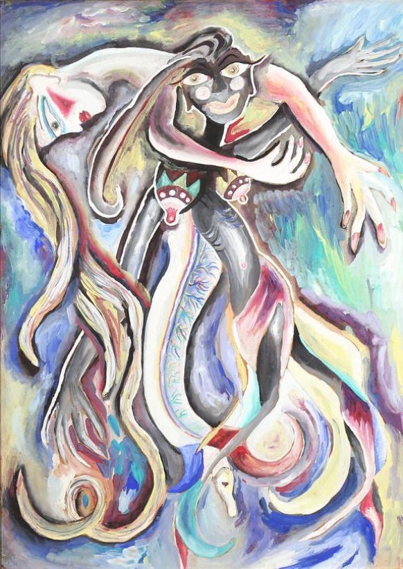 Artwork by Uver Solis, Dancers, Made of Oil on canvas