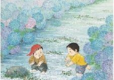 Hydrangea river by Fudo Kaida