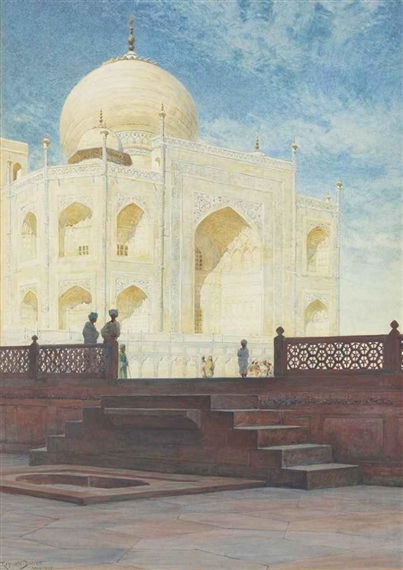 The Taj Mahal, Agra by Reginald Barratt, 1909