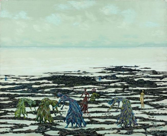 GLANEUSES DE LA MER, L'UNE ETAIT NUE by Lucien Coutaud, 1957