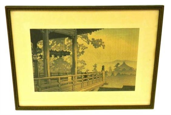 Nigatsudo Temple Nara by Hasui Kawase, 1934