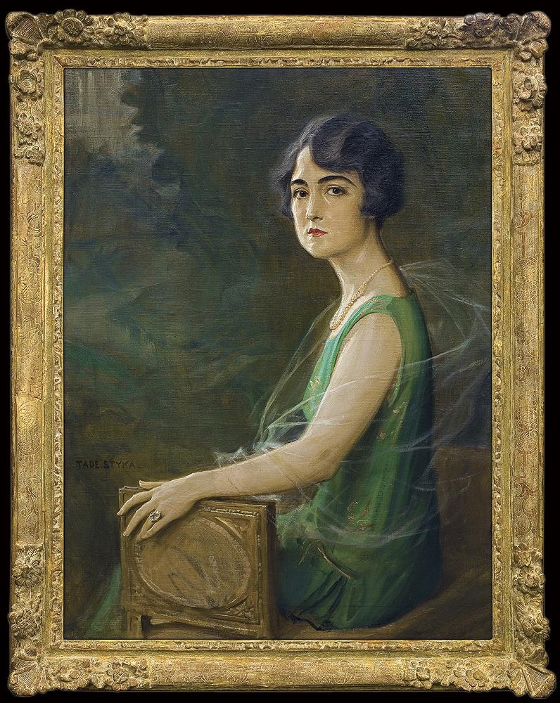 Woman's portrait by Tadé Styka, circa 1920