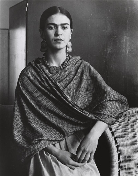 Frida Kahlo Rivera, painter and wife of Diego Rivera by Imogen Cunningham, 1931, printed 1989