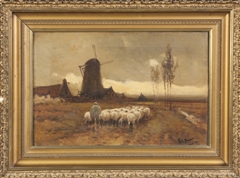 Shephard & sheep - Von Stolz