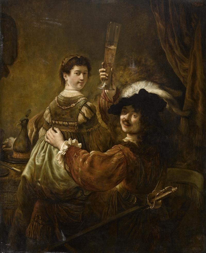 Rembrandt van Rijn | Self Portrait with Saskia in the Parable of the ...