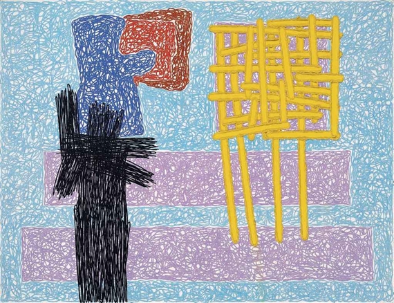 Flower Will Grow in Cracks of the Metropolis by Jonathan Lasker, 1999