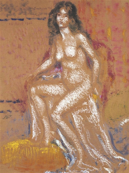 Seated nude by Georges Lemmen, 1906
