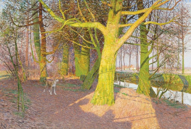 Artwork by Emile Claus, Afternoon, Winter Sun - Soleil d'hiver, après-midi, Made of Canvas