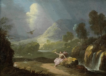 Saint John on Patmos by Gabriel Perelle