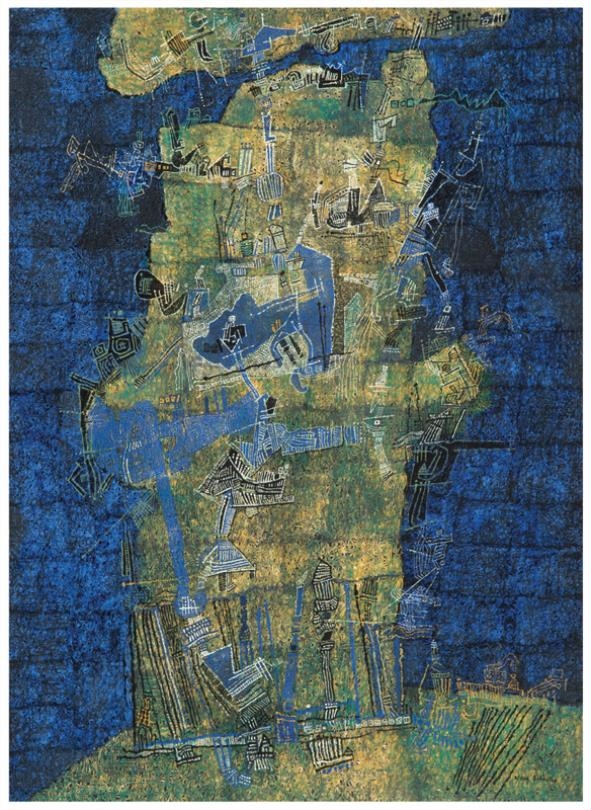 Artwork by Ynez Johnston, Night Journey, Made of Mixed media on board