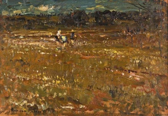 CHILDREN PICKING COSMOS