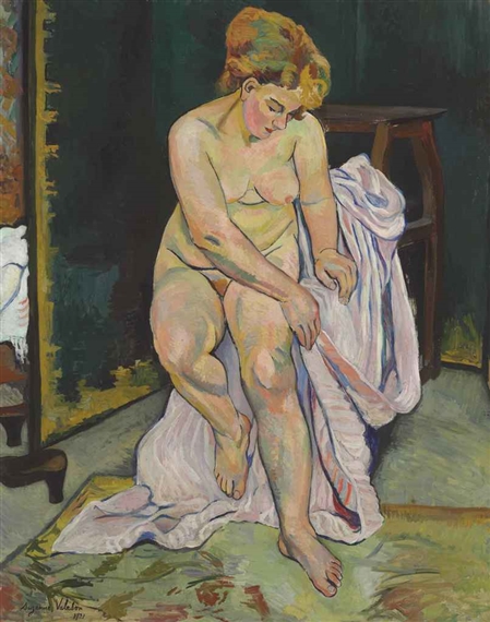Nu à la draperie by Suzanne Valadon, 1921