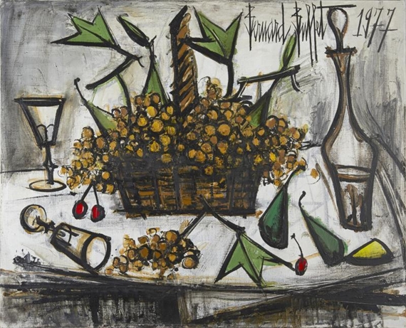 ベルナール・ビュッフェ、「Le panier de poires」 ビュッフェ