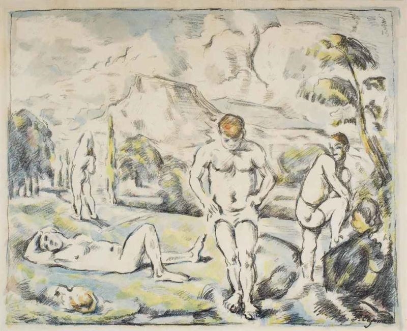Les Baigneurs (large plate) by Paul Cézanne, 1896-1897