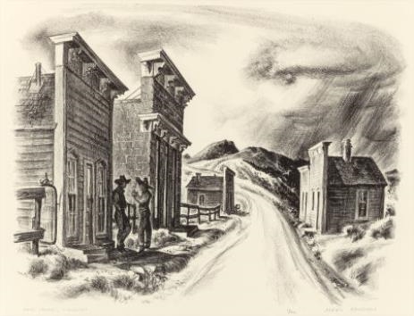 Jerry Bywaters | False Fronts, Colorado (Circa 1939) | MutualArt