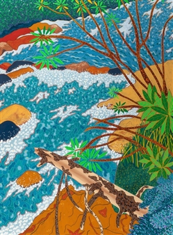 Log on Pass Creek - Cindi Holt