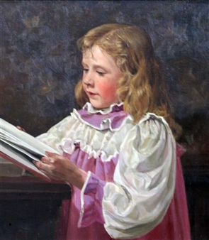 Portrait of a young choir girl, together with three small sketch books (one including studies of the same child) and a collection of approximately 20 glass plate negatives of children's illustrations - Dorothy Fitchew