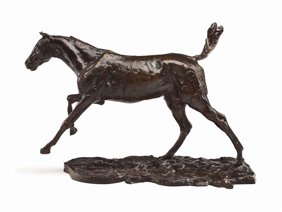 Cheval au galop sur le pied droit by Edgar Degas, Original wax model executed circa 1865-1881; this bronze version cast by 1923