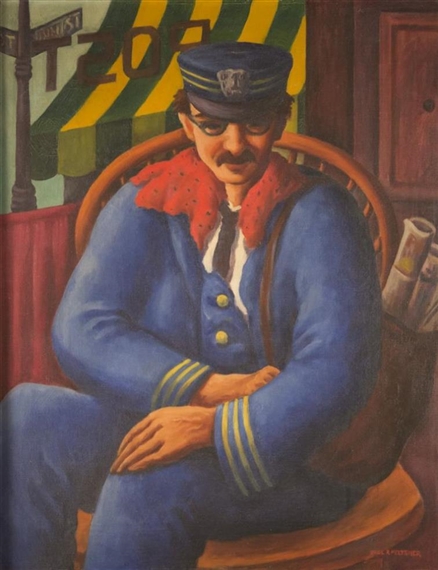 PORTRAIT OF A POSTAL WORKER by Paul Raphael Meltsner