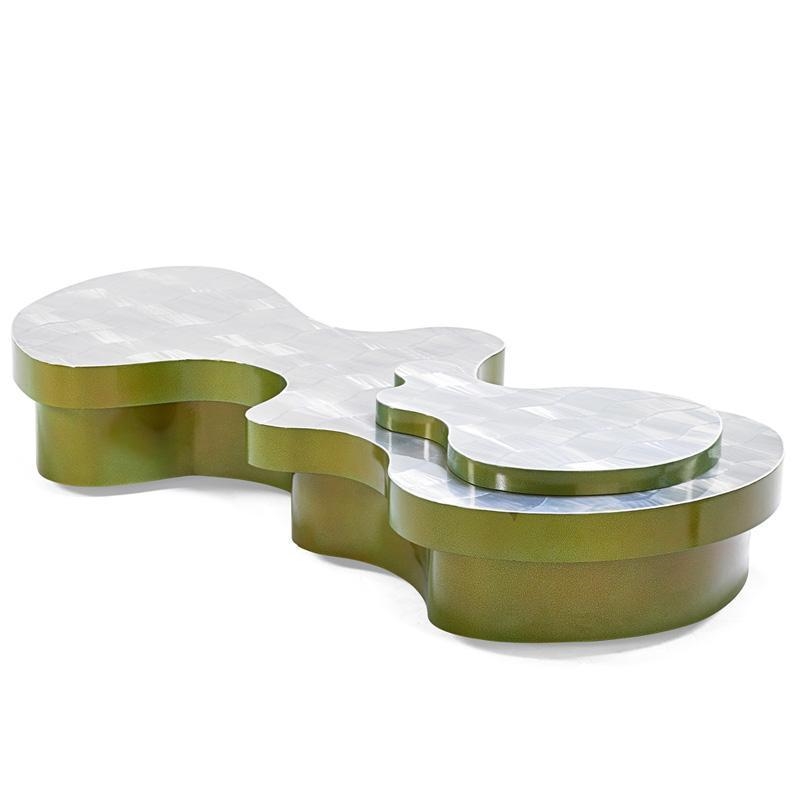 Artwork by Bert Furnari, Mesa Table #1, Easton, PA, Made of Patterned and powder-coated aluminum