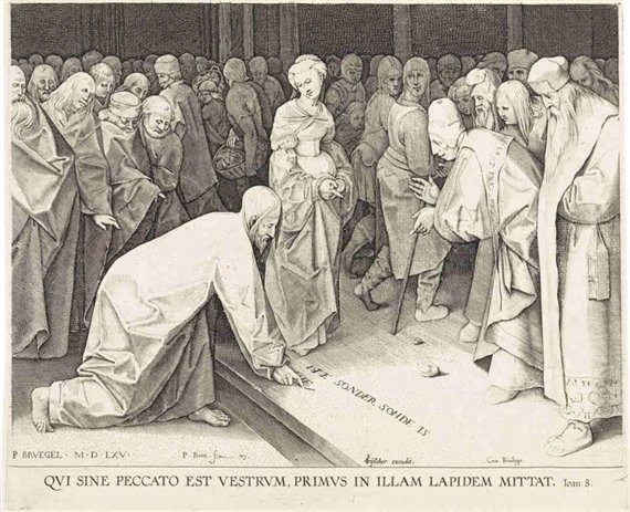 Christ and the Adulteress by Pieter Brueghel the Elder, 1579