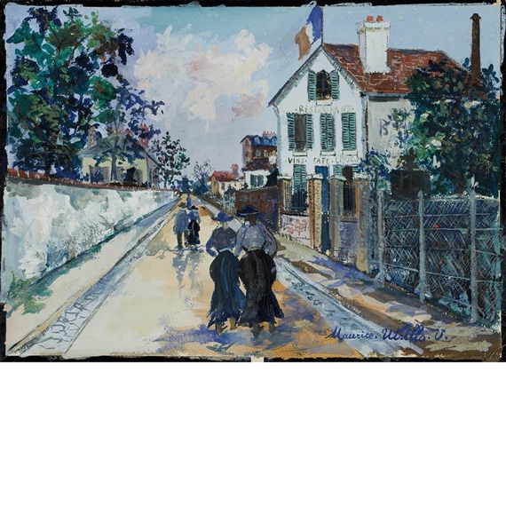 Scene de Rue by Maurice Utrillo