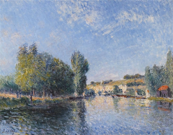 LE LOING À MORET by Alfred Sisley, 1883